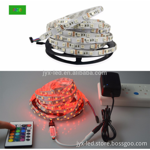 5050 rgb 5m 300leds 60led/m 14.4w/m waterproof solar led strip light12v long lifespan with CE&RoHS hydroponics led strip light